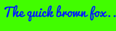 Image with Font Color 001BFF and Background Color 41FD00